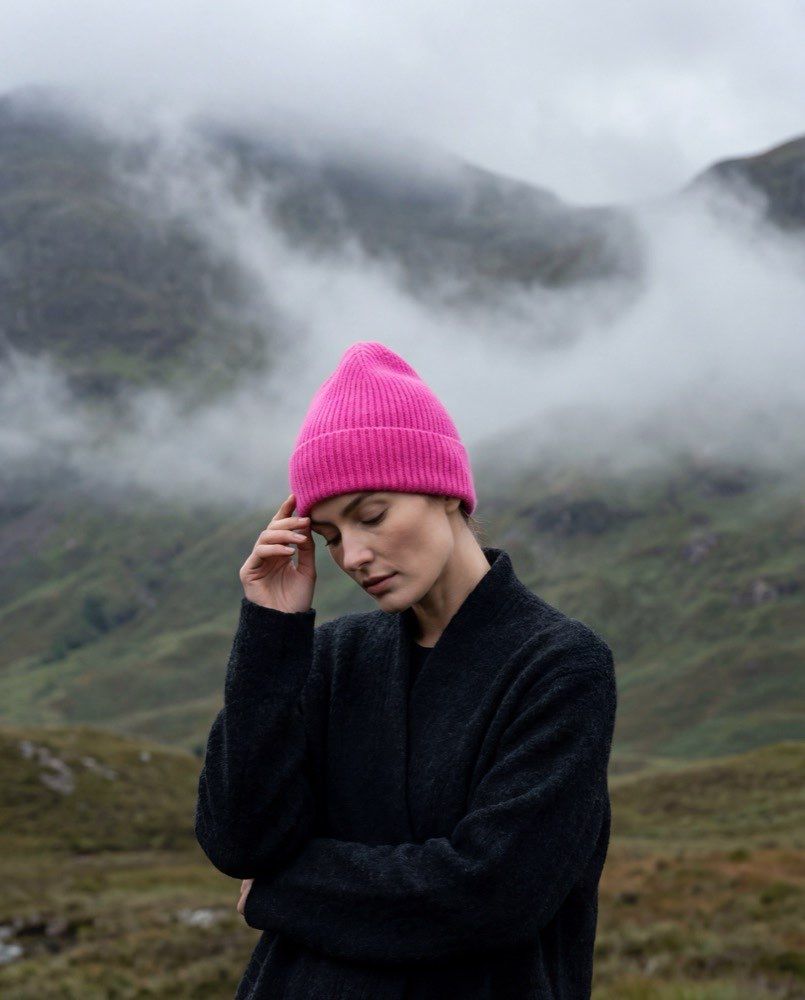 Portretreeks — kleurrijk breiwerk